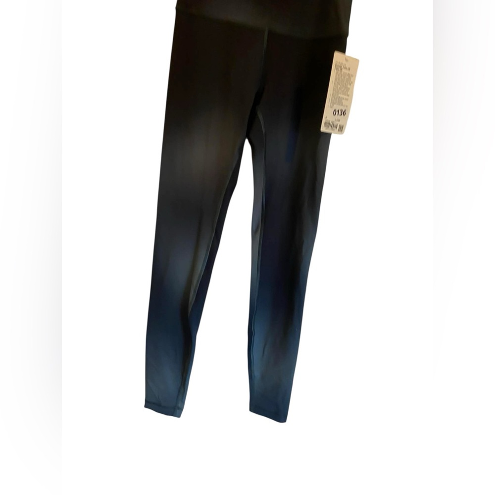 NWT Lululemon Wunder train HR tights 28” MIDNIGHT HAZE BLACK MULTI Size 6